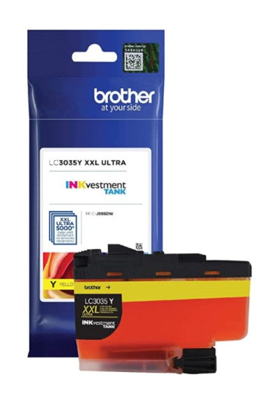 Brother LC3035Y OEM Ultra HY Ink Cartridge, 5K Pages, Yellow