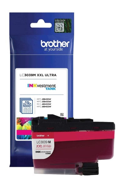 Brother LC3039M OEM Ultra HY Ink Cartridge, 5K Pages, Magenta