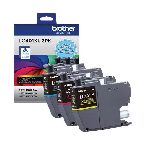 Brother LC401XL 3PK OEM HY Ink Set, C/M/Y