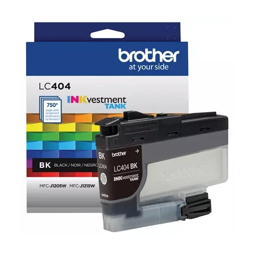 Brother LC404BKS OEM Ink Cartridge, 750 Pages, Black