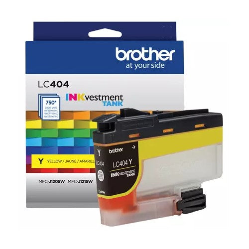 Brother LC404YS OEM Ink Cartridge, 750 Pages, Yellow