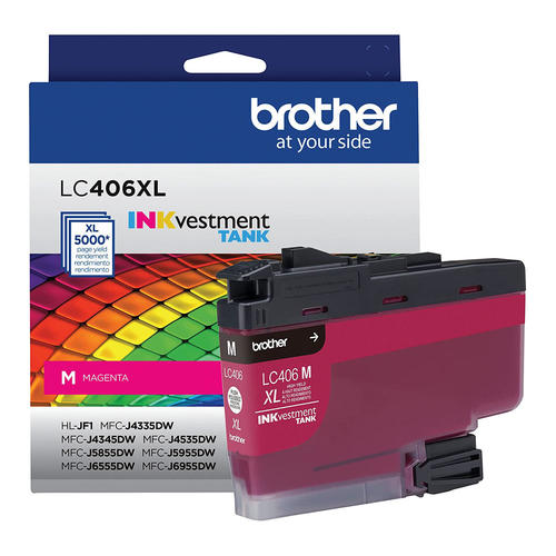 Brother LC406XLMS OEM HY Ink Cartridge, 5k Pages, Magenta