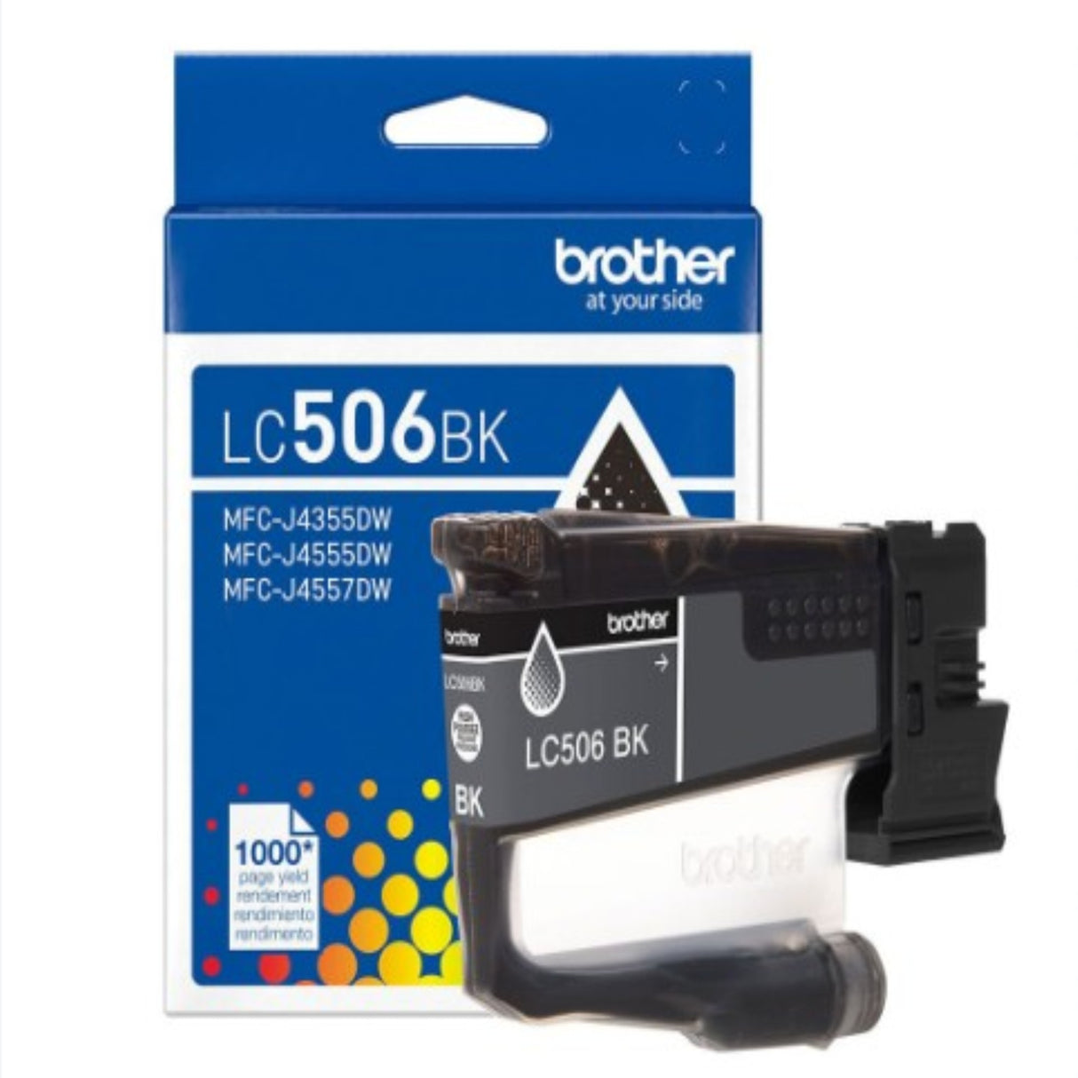 Brother LC506BK OEM Ink Cartridge, 1K Pages, Black