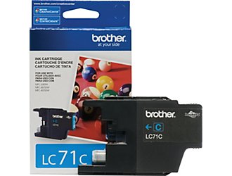 Brother LC71C OEM Ink Cartridge, 300 pages, Cyan