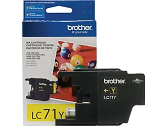 Brother LC71Y OEM Ink Cartridge, 300 pages, Yellow