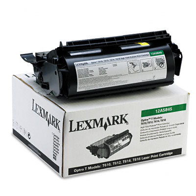 Lexmark 12A5845 OEM HY Toner Cartridge, 25K pages, Black