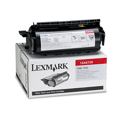 Lexmark 12A6735 OEM HY Toner Cartridge, 20K pages, Black