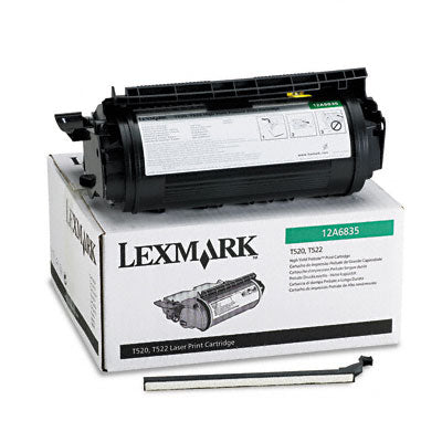 Lexmark 12A6835 OEM HY Toner Cartridge, 20K pages, Black