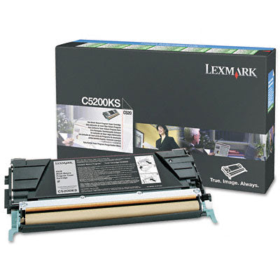 Lexmark C5200KS OEM Toner Cartridge, 4K pages, Black
