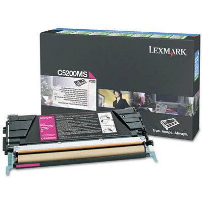 Lexmark C5200MS OEM Toner Cartridge, 3K pages, Magenta
