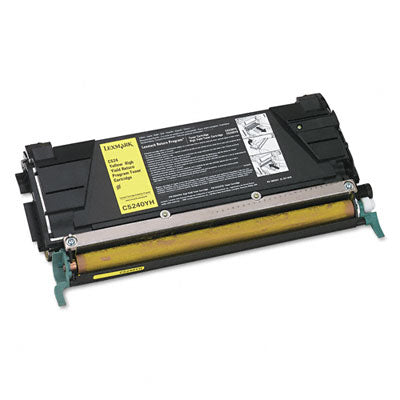 Lexmark C5240YH OEM Return Program HY Toner Cartridge, 5K pages, Yellow