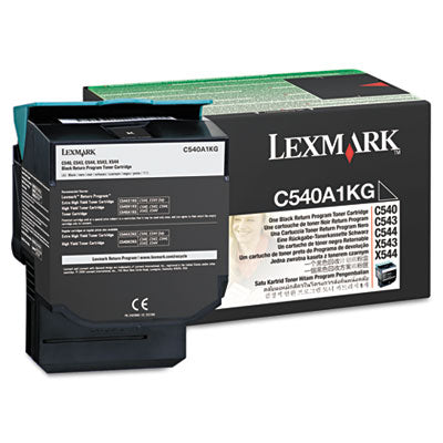 Lexmark C540A1KG OEM Toner Cartridge, 1K pages, Black