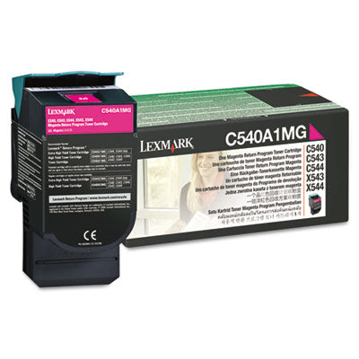 Lexmark C540A1MG OEM Toner Cartridge, 1K pages, Magenta