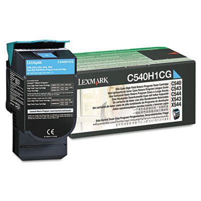 Lexmark C540H1CG OEM HY Toner Cartridge, 2K pages, Cyan