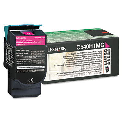 Lexmark C540H1MG OEM HY Toner Cartridge, 2K pages, Magenta