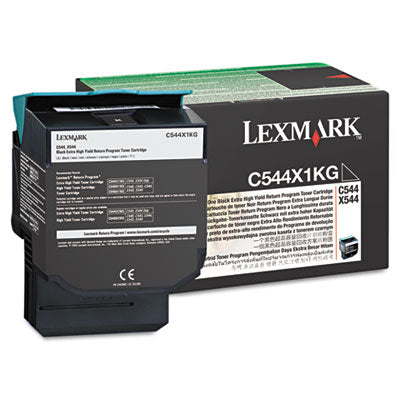 Lexmark C544X1KG OEM Extra HY Toner Cartridge, 6K pages, Black