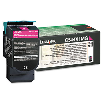 Lexmark C544X1MG OEM Extra HY Toner Cartridge, 4K pages, Magenta
