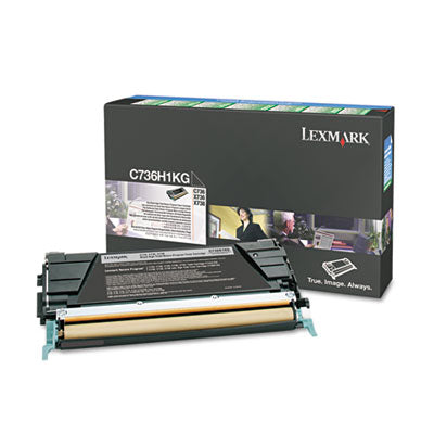 Lexmark C736H1KG OEM HY Toner Cartridge, 12K pages, Black