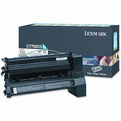 Lexmark C7700CS OEM Toner Cartridge, 6K pages, Cyan