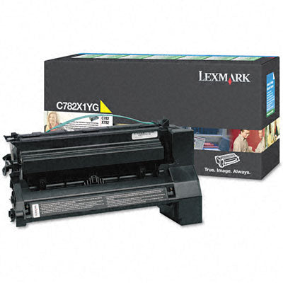 Lexmark C782X1YG OEM Extra HY Toner Cartridge, 15K pages, Yellow