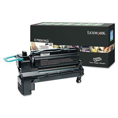 Lexmark C792A1KG OEM Toner Cartridge, 6K pages, Black