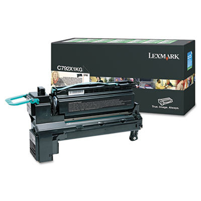 Lexmark C792X1KG OEM Extra HY Toner Cartridge, 20K pages, Black