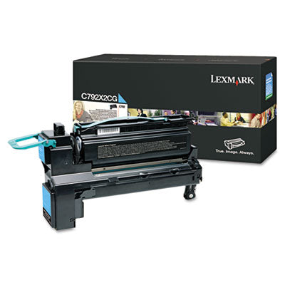 Lexmark C792X2CG OEM Extra HY Toner Cartridge, 20K pages, Cyan