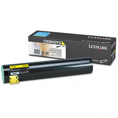 Lexmark C930H2YG OEM HY Toner Cartridge, 24K pages, Yellow