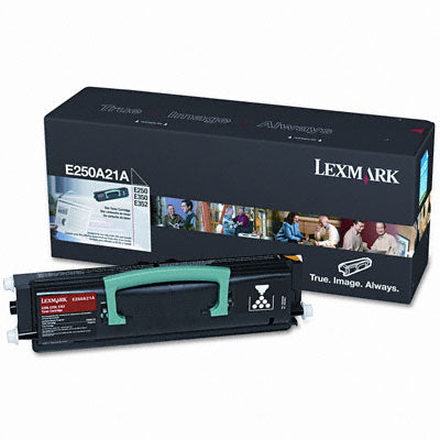 Lexmark E250A21A OEM Toner Cartridge, 3500 pages, Black
