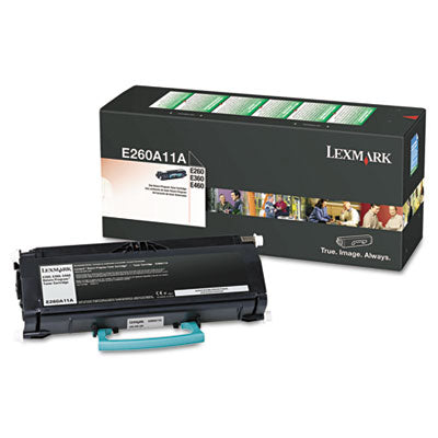 Lexmark E260A11A OEM Toner Cartridge, 3500 pages, Black