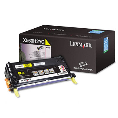 Lexmark X560H2YG OEM HY Toner Cartridge, 10K pages, Yellow