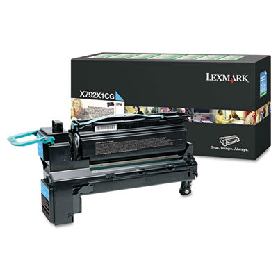 Lexmark X792X1CG OEM Extra HY Toner Cartridge, 20K pages, Cyan