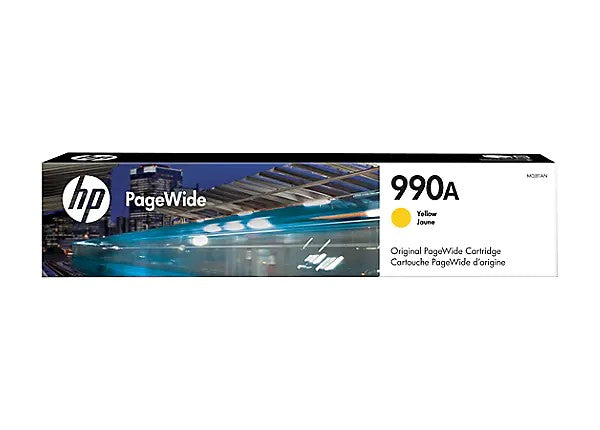 HP 990A M0J81AN OEM PageWide Ink Cartridge, 10K Pages, Yellow