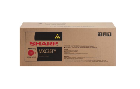 Sharp MX-C35TY OEM Toner Cartridge, 6K Pages, Yellow