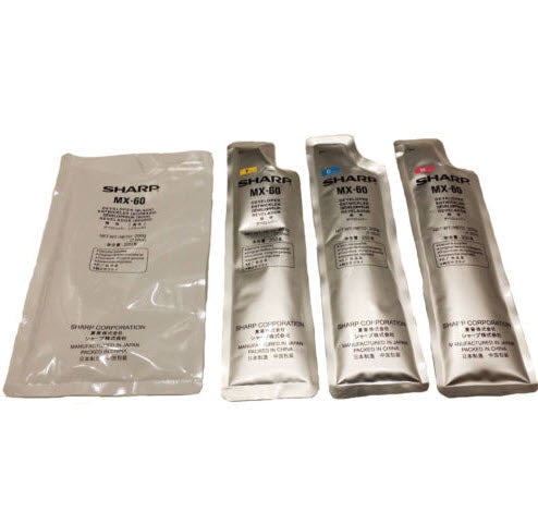 Sharp MX-60NVSA OEM Developer Set 400K, Cyan Magenta, Yellow