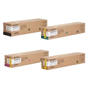 Sharp MX-62NT OEM Toner Set, B/C/M/Y