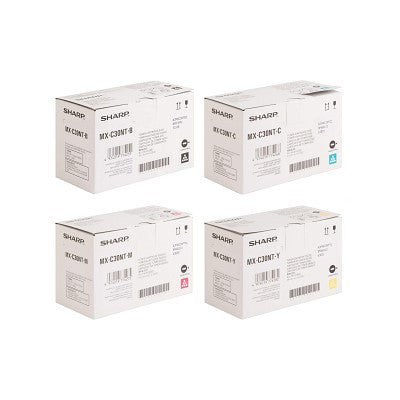 Sharp MX-C30NT OEM Toner Set, B/C/M/Y