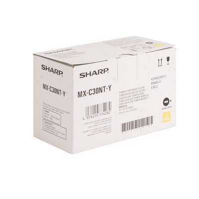 Sharp MX-C30NTY OEM Toner Cartridge, 6K pages, Yellow