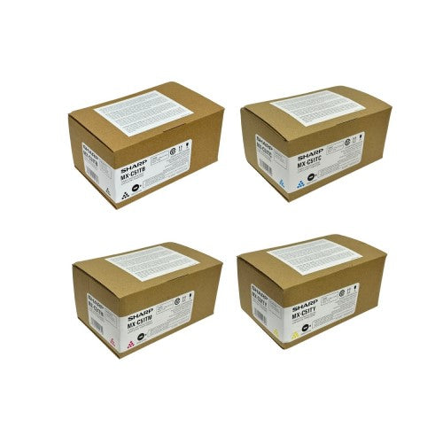 Sharp MX-C51T OEM Toner Set, B/C/M/Y
