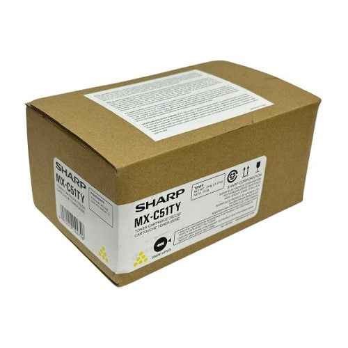 Sharp MX-C51TY OEM Toner Cartridge, 10K Pages, Yellow