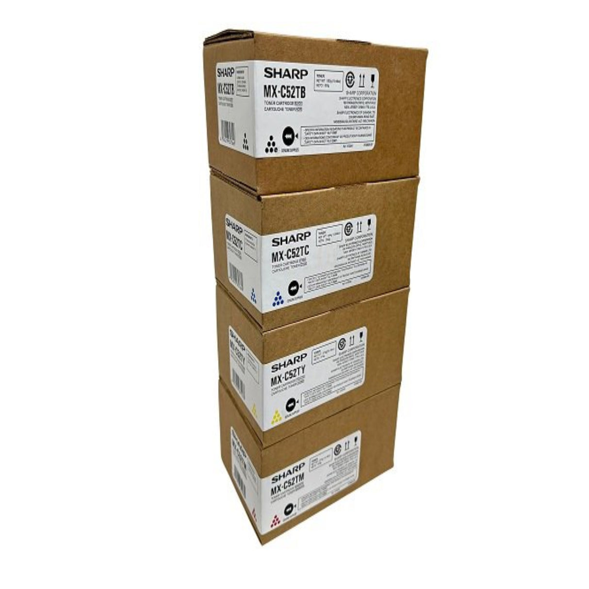 Sharp MX-C52T OEM Toner Set, B/C/M/Y