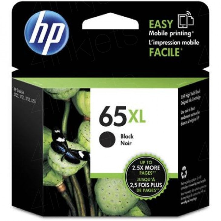 HP 65XL N9K04AN Inkjet Cartridge, 300 Pages, Black