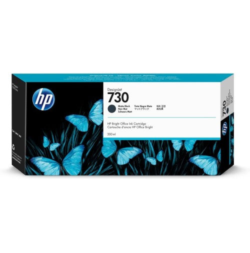 HP 730 P2V71A OEM HY Ink Cartridge, Matte Black, 300ml