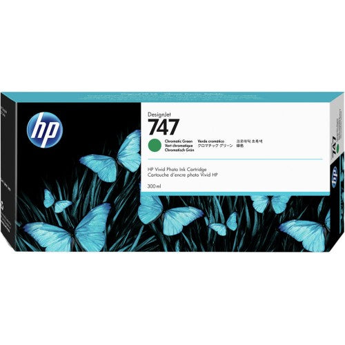 HP 747 P2V84A OEM Ink Cartridge, 300 mL, Chromatic Green