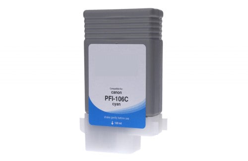 Compatible for PFI-106C 6622B001AA Ink Cartridge, 130 mL, Cyan