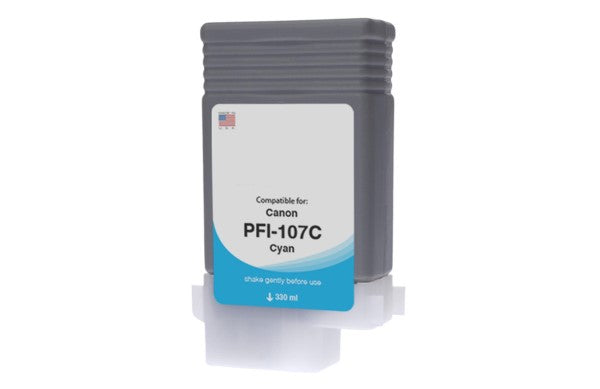 Compatible for 6706B001AA PFI-107C Ink Tank, 130 mL, Cyan