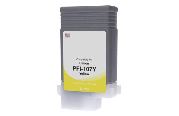 Compatible for 6708B001AA PFI-107Y Ink Tank, 130ml pages, Yellow