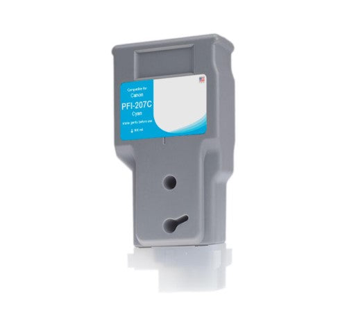 Compatible for PFI-207C 8790B001AA Ink Cartridge, 300 mL, Cyan