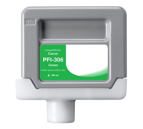 Compatible for PFI-306G 6664B001AA Ink Cartridge, 330 mL, Green