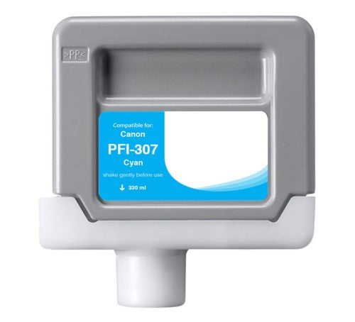Compatible for PFI-307C 9812B001AA Ink Cartridge, 330 mL, Cyan